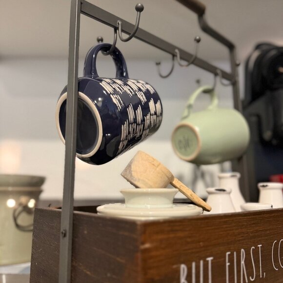 Rae Dunn Coffee Mug Holder – 6-Hook Coffee Mug Rack with Rustic Style - Picture 2 of 4